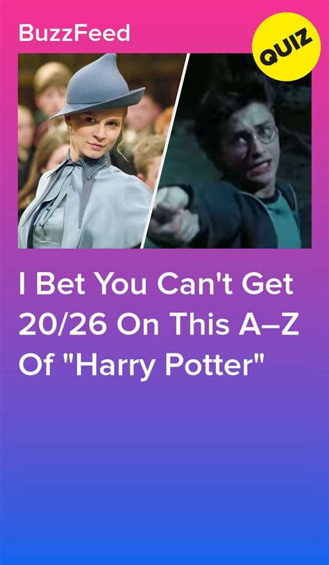 Only A True "Harry Potter" Fan Will Be Able To Complete This A-Z Quiz ...