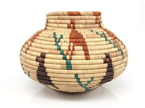 Lot - Native American Style Hand Woven Basket