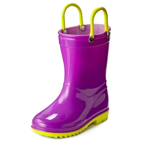 Puddle Play - Puddle Play Toddler and Kids Waterproof Rain Boots with Easy-On Handles - Size 12 ...