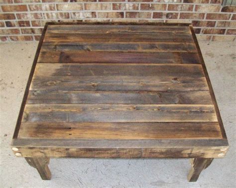 Natural Finish Square Reclaimed Wood Coffee Table with Removable Legs. $245.00, via Etsy ...