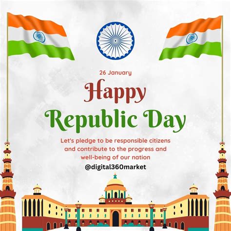 The 75th Republic Day of India is celebrated on 26 January 2024.