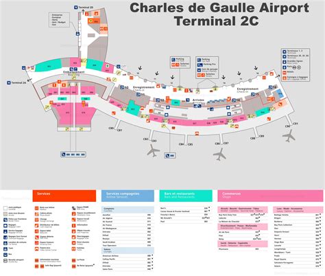 Charles de Gaulle Airport Terminal 2C Map | Paris - Ontheworldmap.com