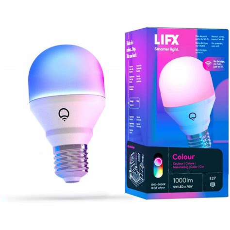 LIFX Colour A60 Wi-Fi Smart LED Light Bulb (No bridge required) 1000 ...