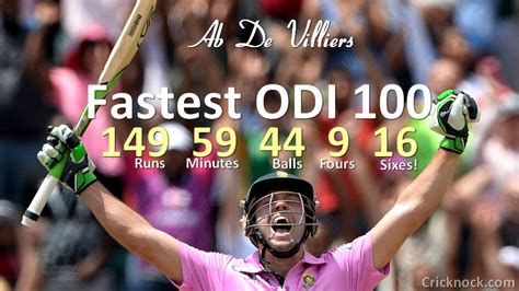 AB De Villiers Fastest 100 Of All Time - Cricket Lovers