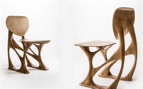 Organic design chair - GROOVE - Enne - wood