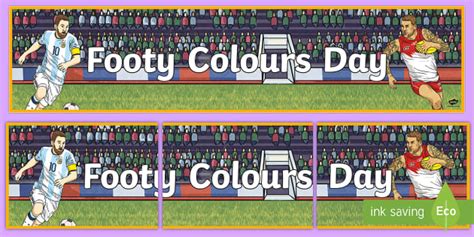 Footy Colours Day Banner Years 3-6 (teacher made) - Twinkl