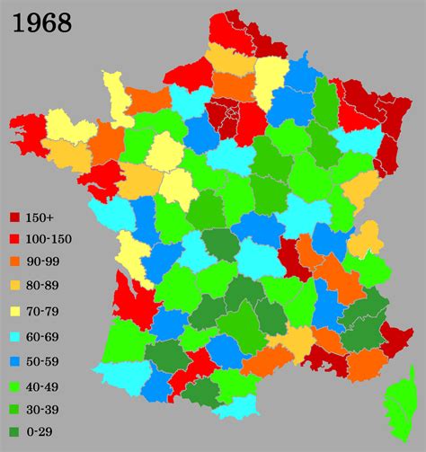 France Population Density 1968 | Systeme solaire, Solaire