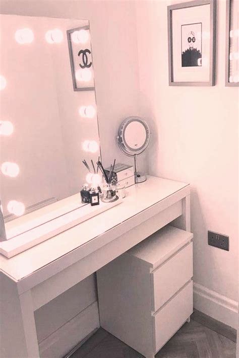 MALM Dressing table white Make up station in 2020 | Dressing room decor ...