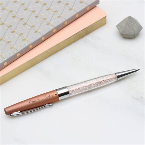 Rose Gold Plated Sparkle Personalised Pen By Hurleyburley | notonthehighstreet.com