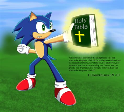 Sonic with a Bible | Christian Sonic Fanart | Know Your Meme