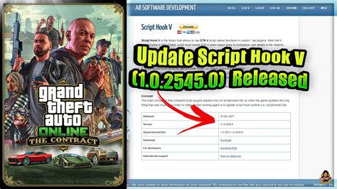 Update Script Hook V for GTA V "The Contract" (1.0.2545.0) Released ...