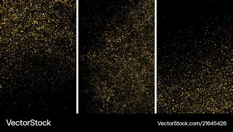 Gold glitter texture isolated on black Royalty Free Vector