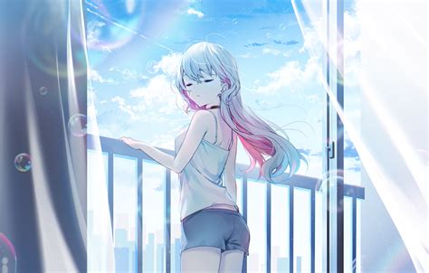 1280x1024 Anime Girl Standing Balcony Wallpaper,1280x1024 Resolution HD ...