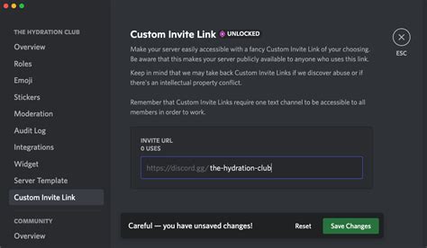 Custom Invite Link – Discord