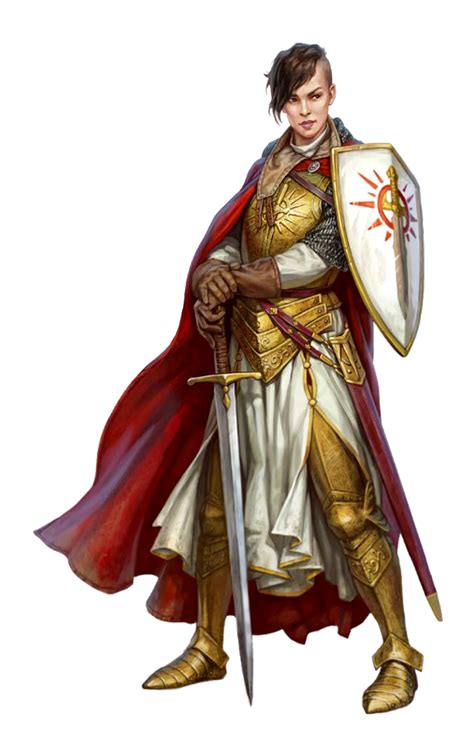 Female Human Paladin or Warpriest or Cleric of Iomedae - Pathfinder PFRPG DND D&D d20 fan ...