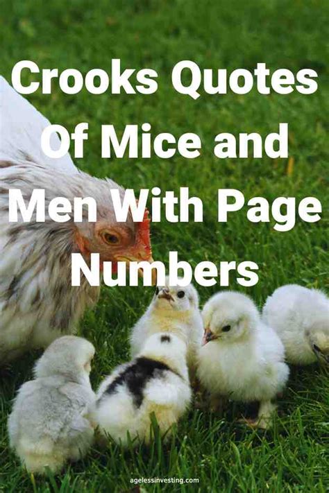 25 Crooks Quotes Of Mice and Men With Page Numbers | Ageless Investing