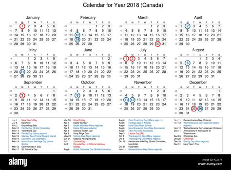 Calendar of year 2018 with public holidays and bank holidays for Stock ...