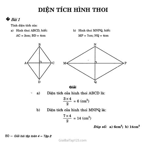 Công thức tính chu vi hình thoi, diện tích hình thoi đầy đủ nhất - Nhôm kính Nam Phát