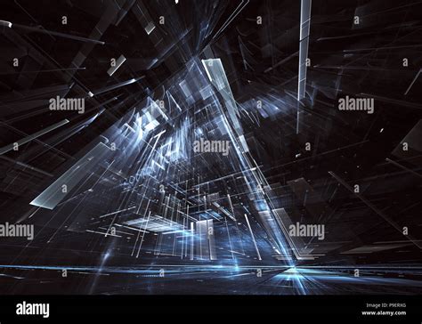 Abstract technology 3D illustration Stock Photo - Alamy