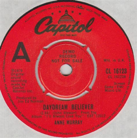 Anne Murray - Daydream Believer (1979, Vinyl) | Discogs