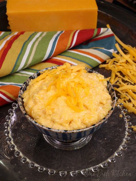 Creamy Cheese Grits Recipe | Single Serving | One Dish Kitchen