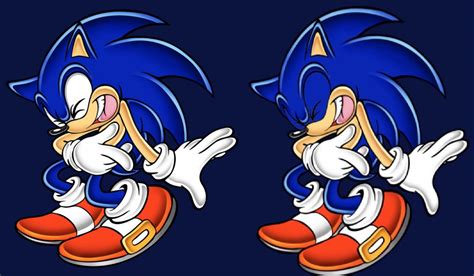 Laughing Sonic but with blue eyelids. : r/SonicTheHedgehog