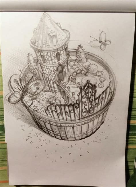 Fairy Garden Drawing