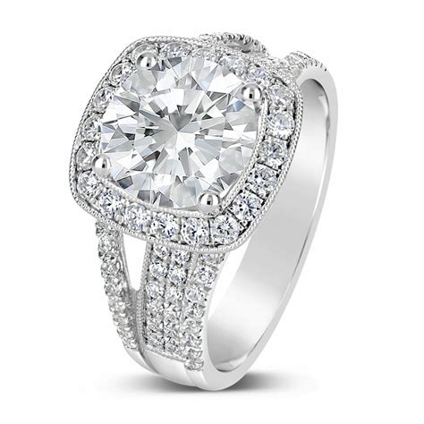 Halo Engagement Ring with Round Diamond | The Diamond Guys