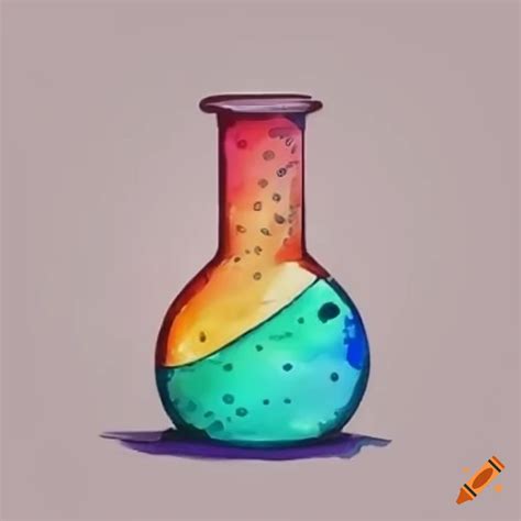 Lab beaker icon in a modern style on Craiyon