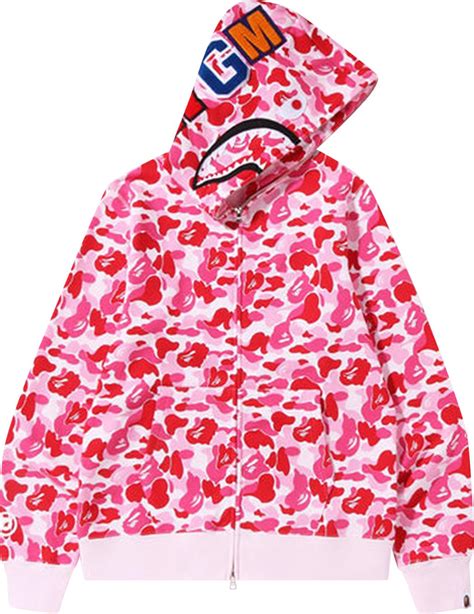 Buy BAPE ABC Camo Shark Full Zip Hoodie 'Pink' - 1I20 115 002 PINK | GOAT