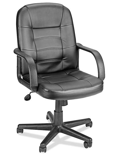 Leather Office Chairs, Black Leather Office Chairs In Stock - ULINE