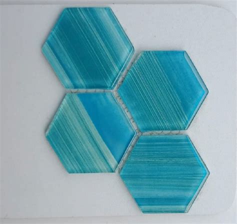 Glass Wall Cladding Hexa Shape Crystal Mosaic Tile, For Interior, Thickness: 4mm at Rs 500/sq ft ...