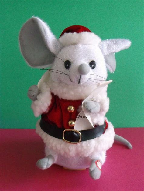 Vintage Gemmy Plush Dancing Singing 8" Christmas Mouse | #3776111402