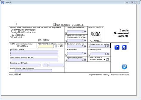 Entering & Editing Data > Form 1099-G