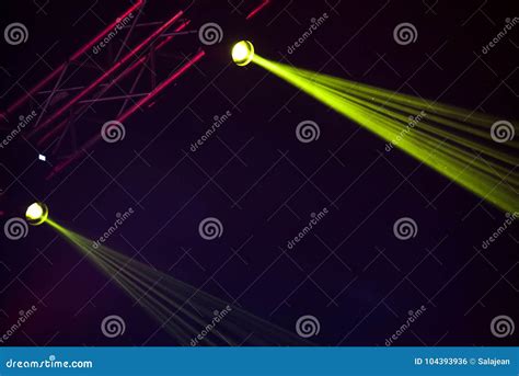 Green stage lights stock photo. Image of color, club - 104393936