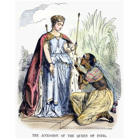 India British Rule 1858 NThe Accession Of The Queen Of India Queen Victoria Depicted In An ...