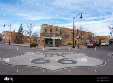 Winslow, Arizona, United States of America - January 4, 2017. Standin' On The Corner Park in ...