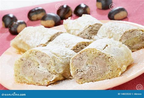 Sweet Chestnut pie stock photo. Image of chestnuts, violet - 14823532