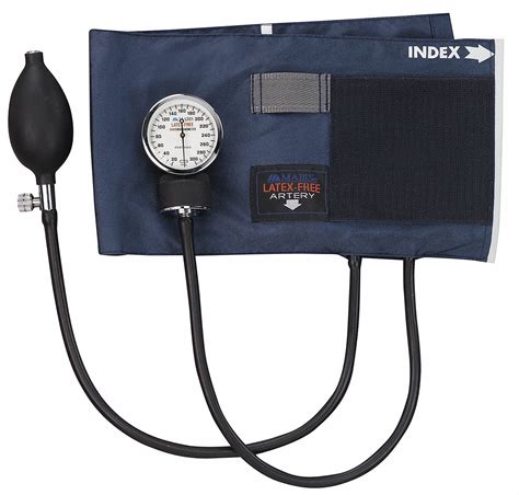 MABIS Aneroid Sphygmomanometer, Arm, Adult, 11 in to 16-3/8 in Cuff Size, Nylon, Blue - 4WPD1|09 ...