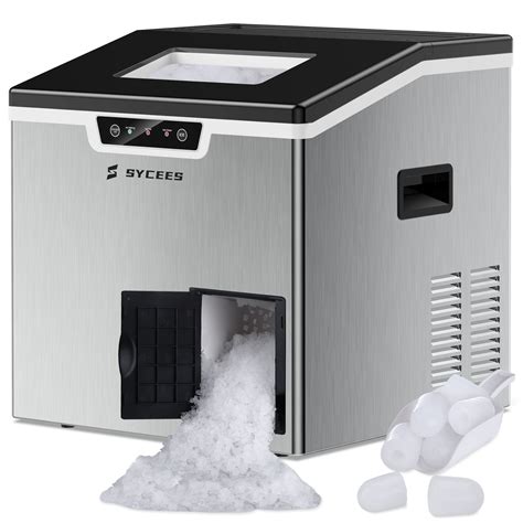 Sycees 44lbs/24H Ice Machine 2 in 1 Ice Maker & Shaver Portable for Countertop Auto-Control with ...