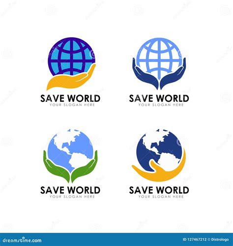 Save Earth Logo Design Template. Save Globe Logo Vector Icon Stock ...