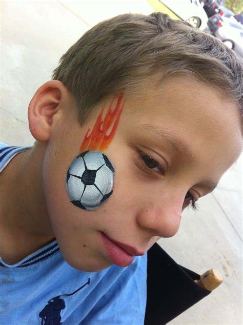 Soccer ball | Carnival face paint, Face painting, Bright stars