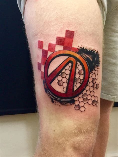 My finished Vault symbol tattoo : r/Borderlands2