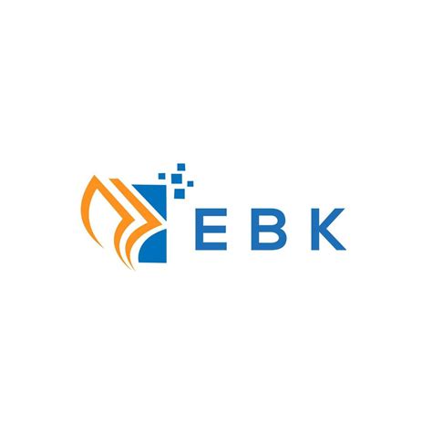 EBK credit repair accounting logo design on white background. EBK creative initials Growth graph ...