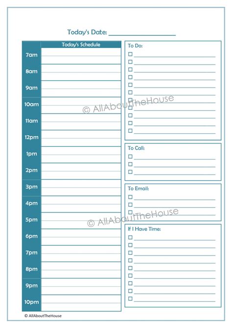 Time Planning Printables Time Planning Basics Household Binder 5 Sheets ...