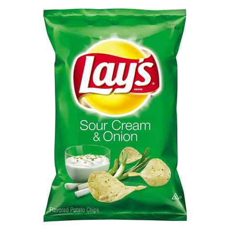 (4 Pack) Lay's Potato Chips, Sour Cream & Onion Flavor, 2.75 oz Bag ...