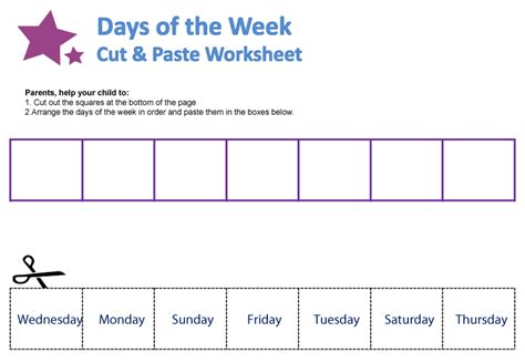 Days of the Week Worksheets | guruparents