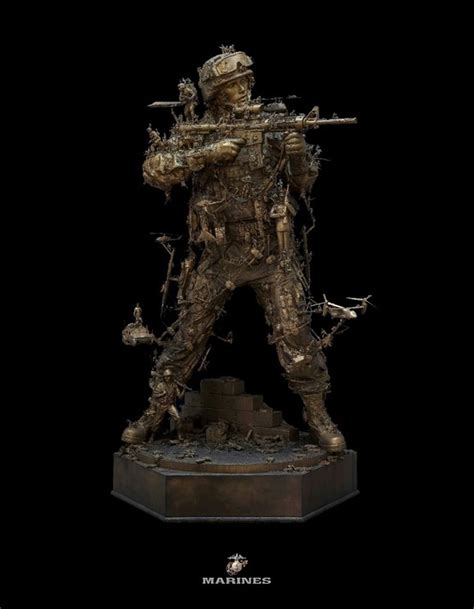 New sculptures show how Marines win in battle and at home