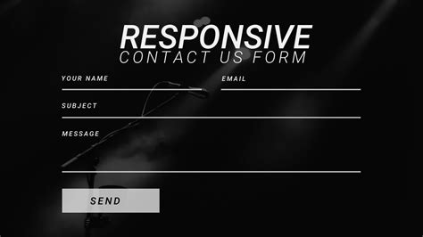 Responsive Contact Us Form Using HTML5 and CSS3 - YouTube