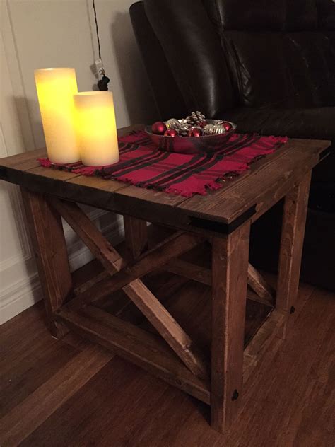 Rustic end table - finished in Provincial stain | Rustic end tables, Decor, Provincial stain